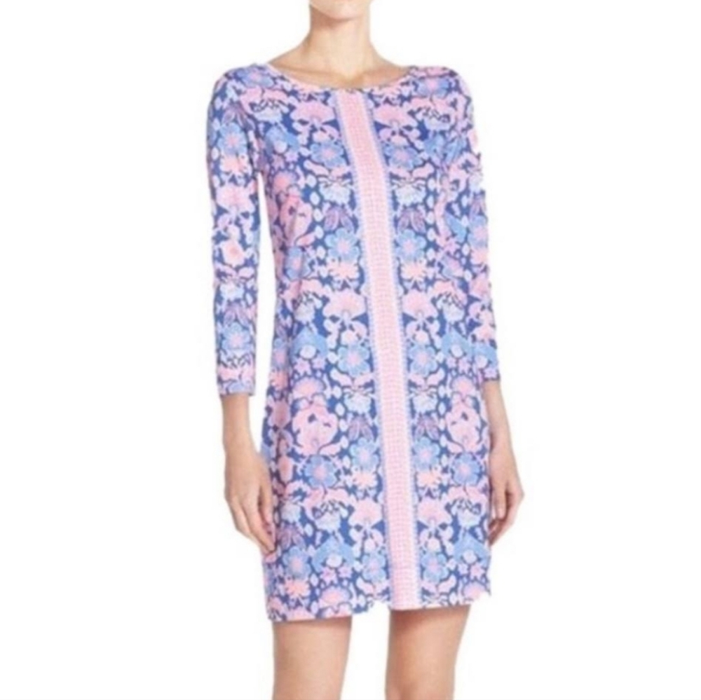 Lilly Pulitzer Floral Long Sleeve Dress Pink Size Large